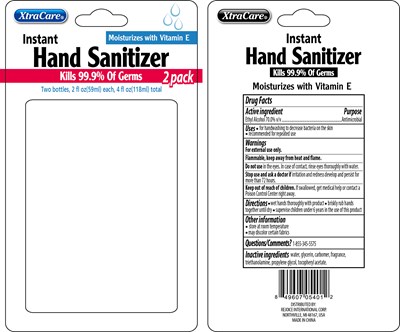 Label (Hand Sanitizer 2x2oz Vitamin E Card 70vv)